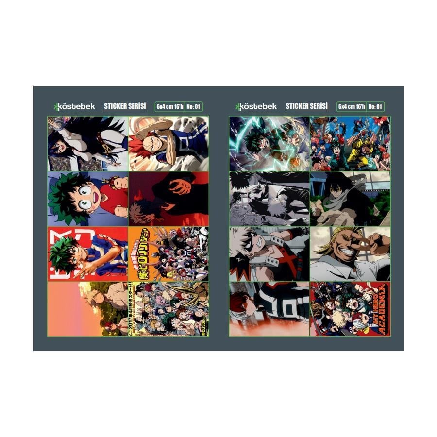 My Hero Academia Kolaj Yapışkan Sticer (A5 No:1)
