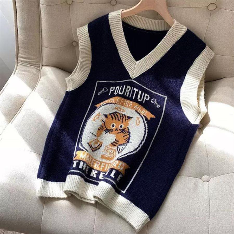 Oldschool College Pouritup Oversize V Yaka Süveter