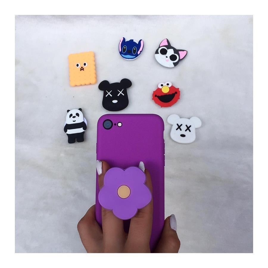 Papatya Tutuculu Mor Iphone Telefon Kılıfları