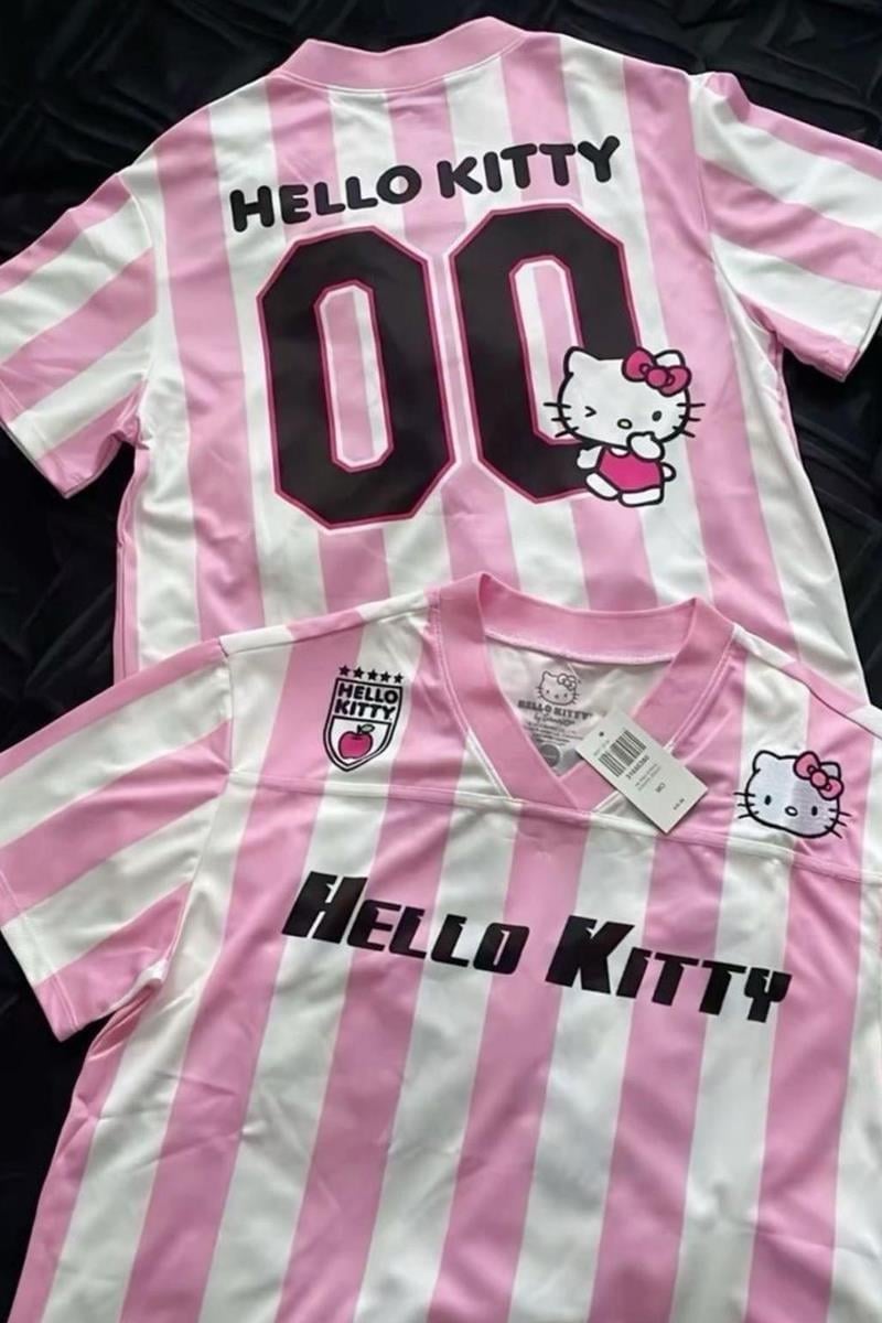 Pembe Beyaz Hello Kitty 00 Blink Forma Unisex T-shirt