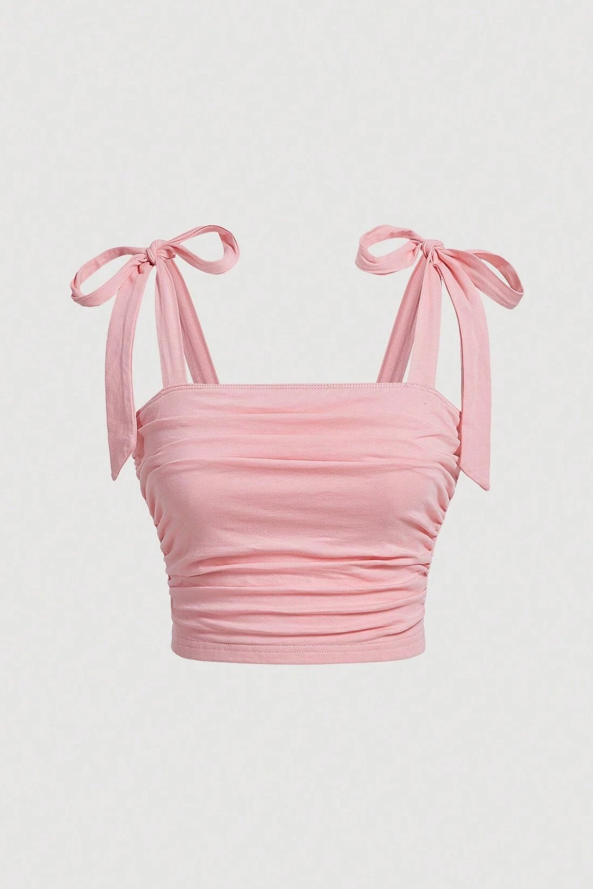 Pembe Fiyonk Y2K Askılı Crop