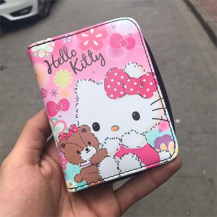 Pembe Hello Kitty - Teddy Hug Kısa Cüzdan