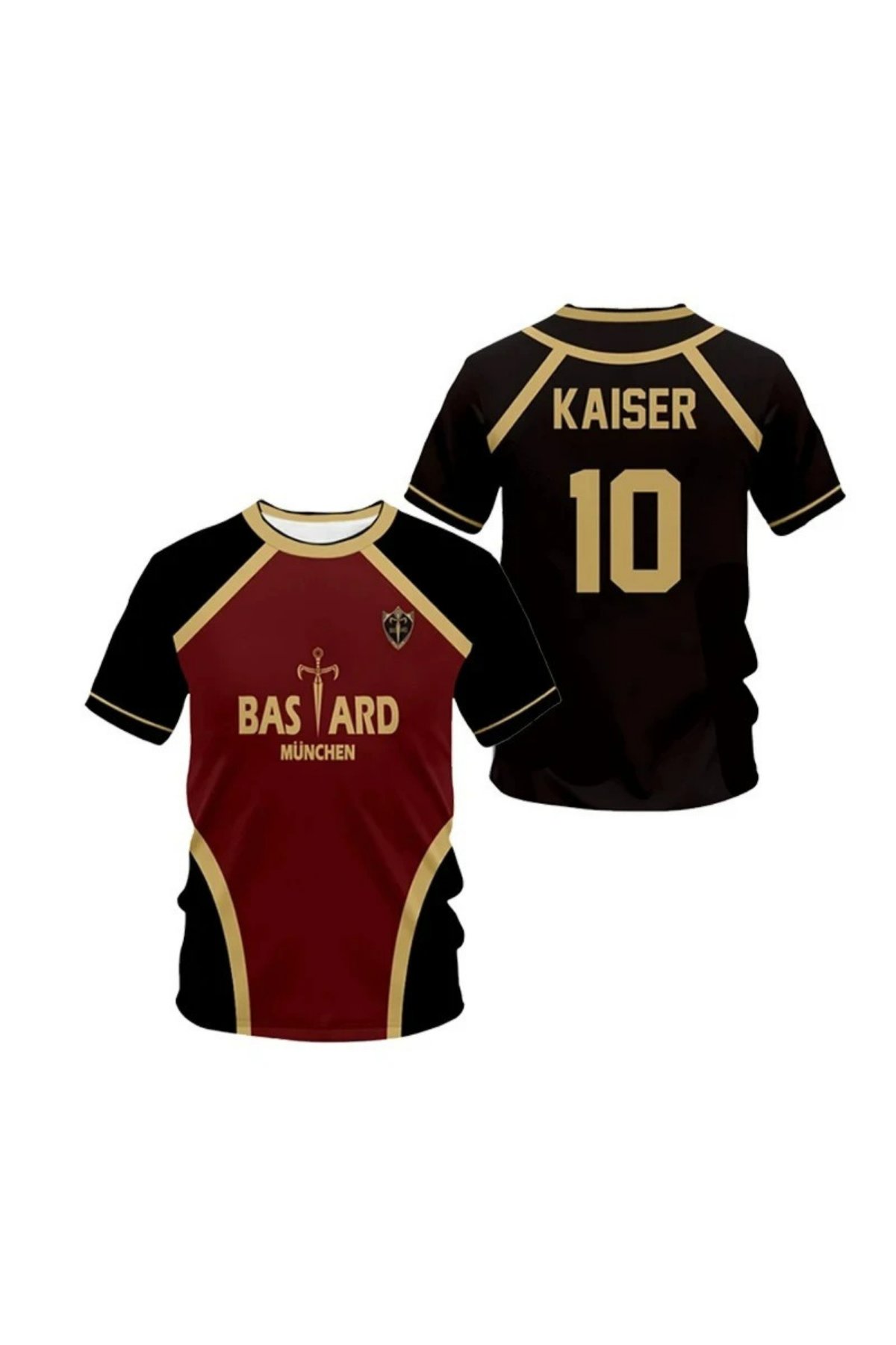 Siyah Bordo Japanese Kaiser Forma Unisex T-shirt