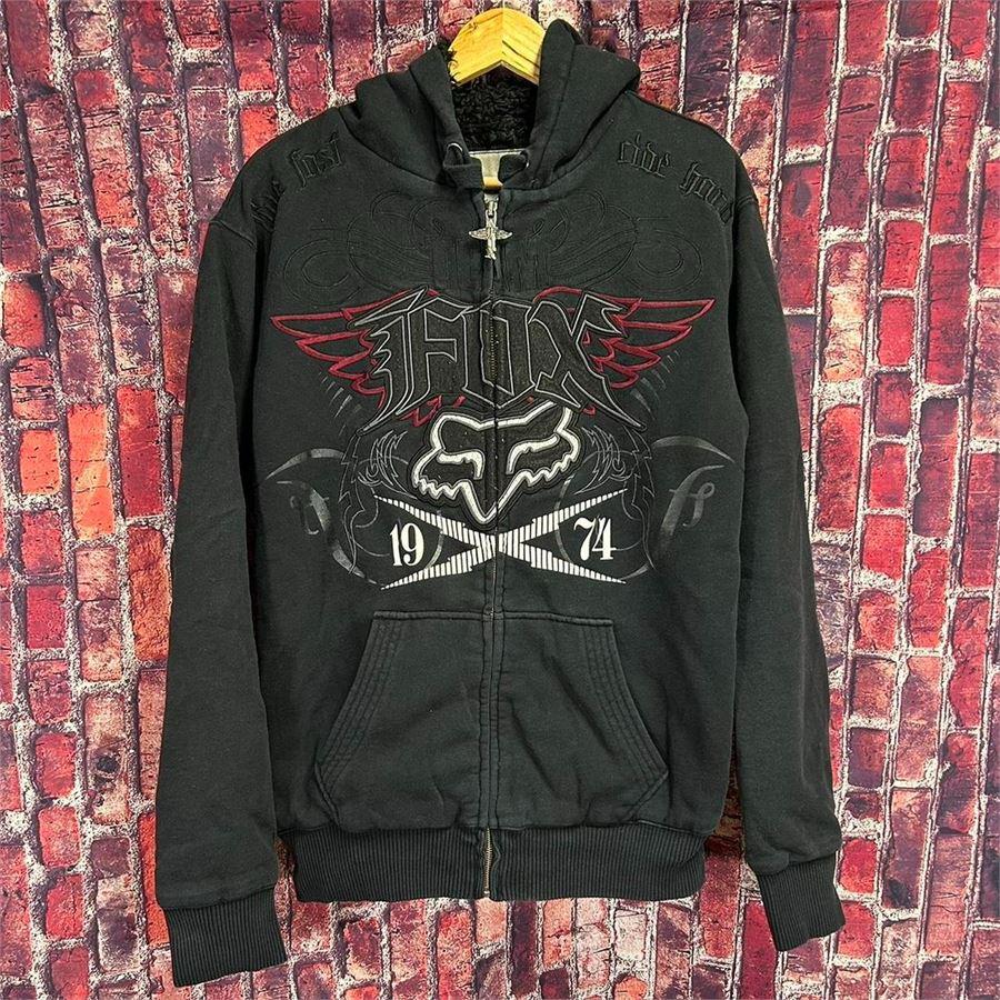 Siyah Fox Angel Kapüşonlu Sweatshirt