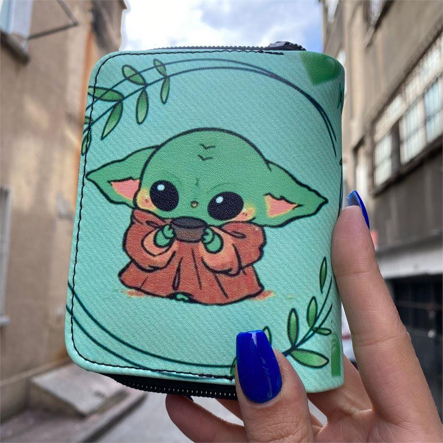 Yeşil Baby Yoda Kısa Cüzdan