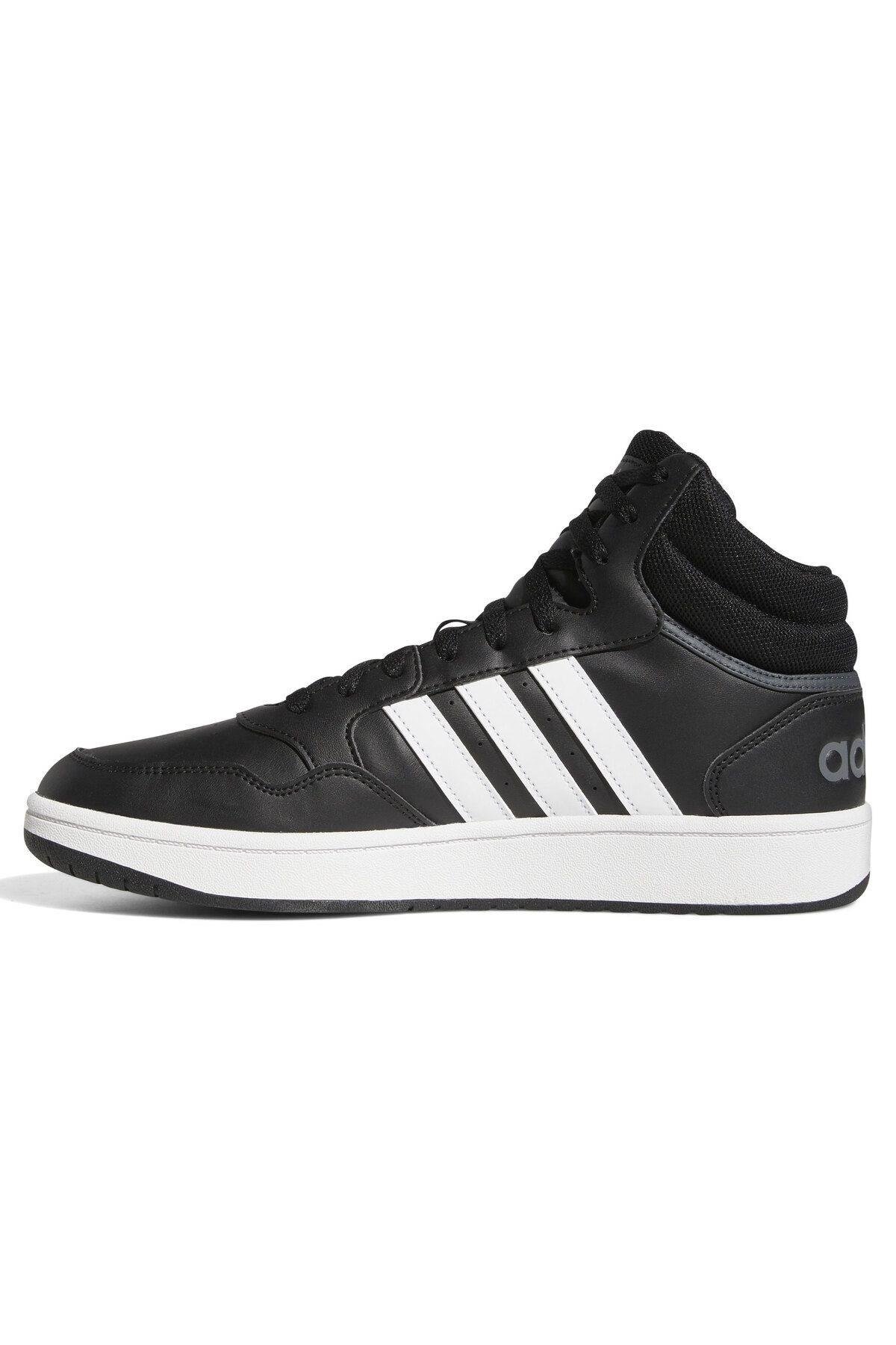 Adidas Erkek Hoops 3.0 Mid Classic Vintage Siyah Spor Ayakkabı Gw3020