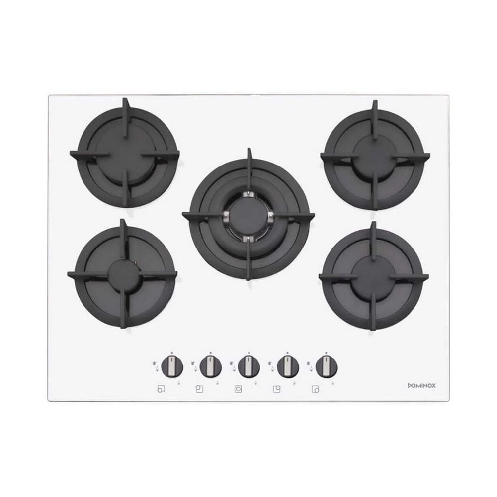 Dominox Beyaz Cam DHG 70 cm 5 Gözlü Doğal Gazlı Ankastre Ocak (106.0496.753)