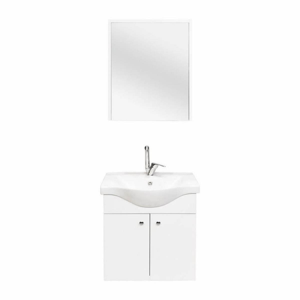 Afeks Banyo 55 cm  Beyaz Star Asma Banyo Dolabı Takımı (2000000050)
