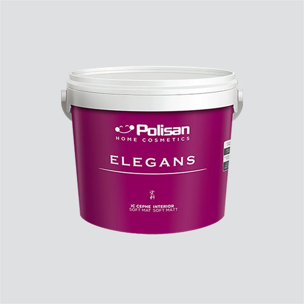 Polisan 4473 - Dingin Gri - Cİ-7601 2,5 Litre Elegans Soft Mat İç Cephe Boyası (25B00061000)