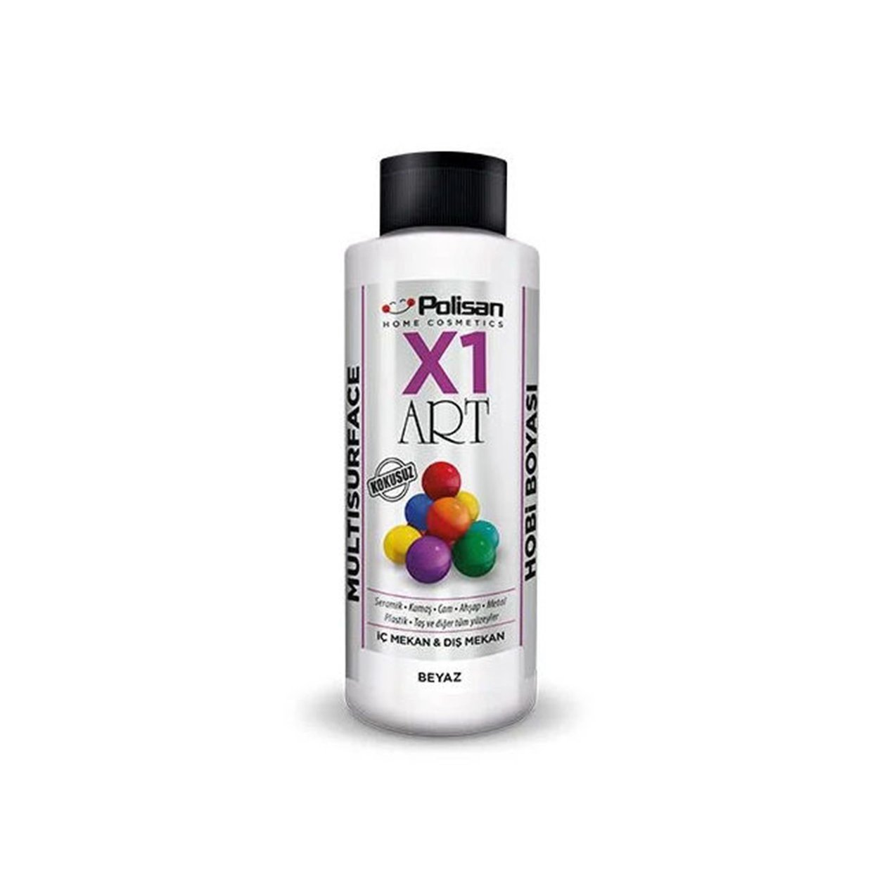 Polisan Beyaz 120 Ml. X1 Art Multisurface Hobi Boyası (98600010200)