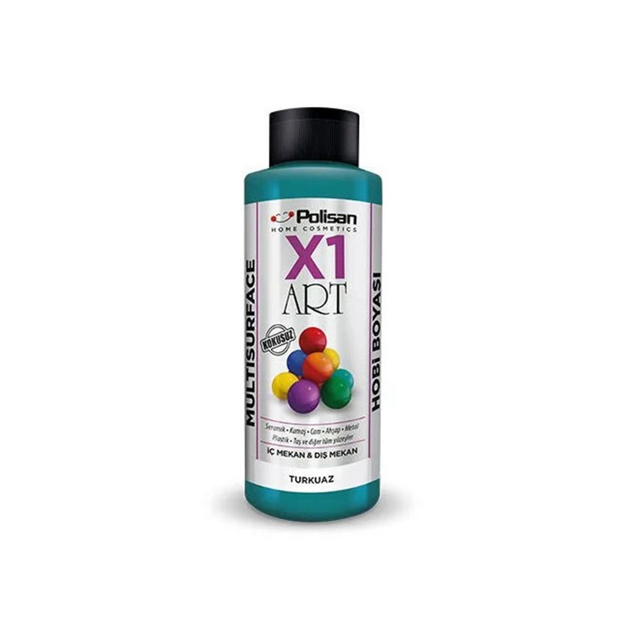 Polisan Turkuaz 120 Ml. X1 Art Multisurface Hobi Boyası (98600620200)
