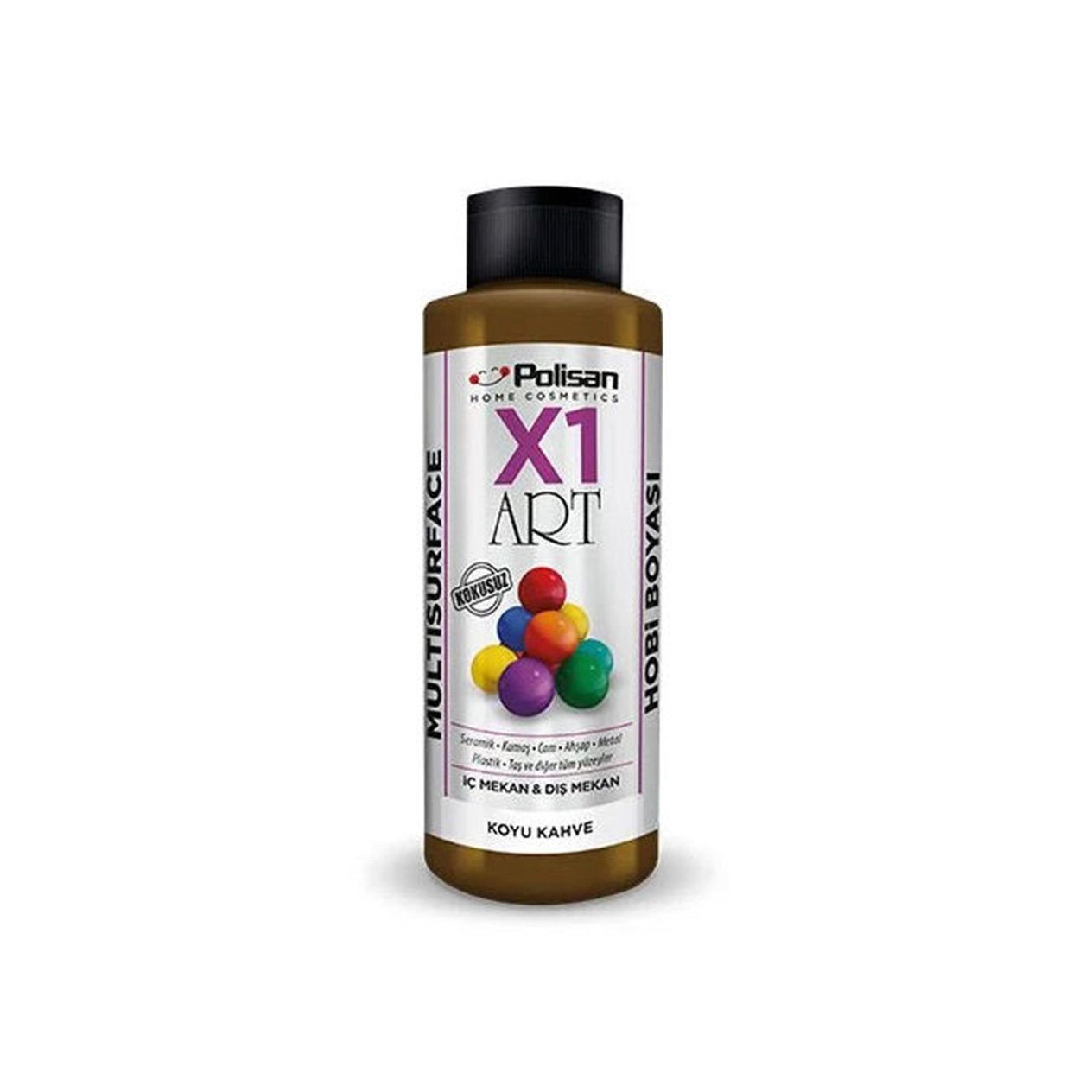 Polisan Koyu Kahve Rengi 120 Ml. X1 Art Multisurface Hobi Boyası (98600890200)