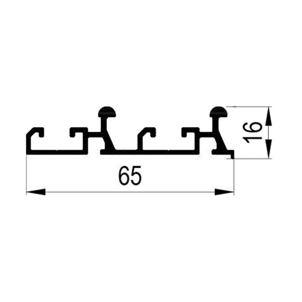 Albatur Alüminyum 2,5 Metre Üst Ray (ALB-M50 7234 410*2,5)