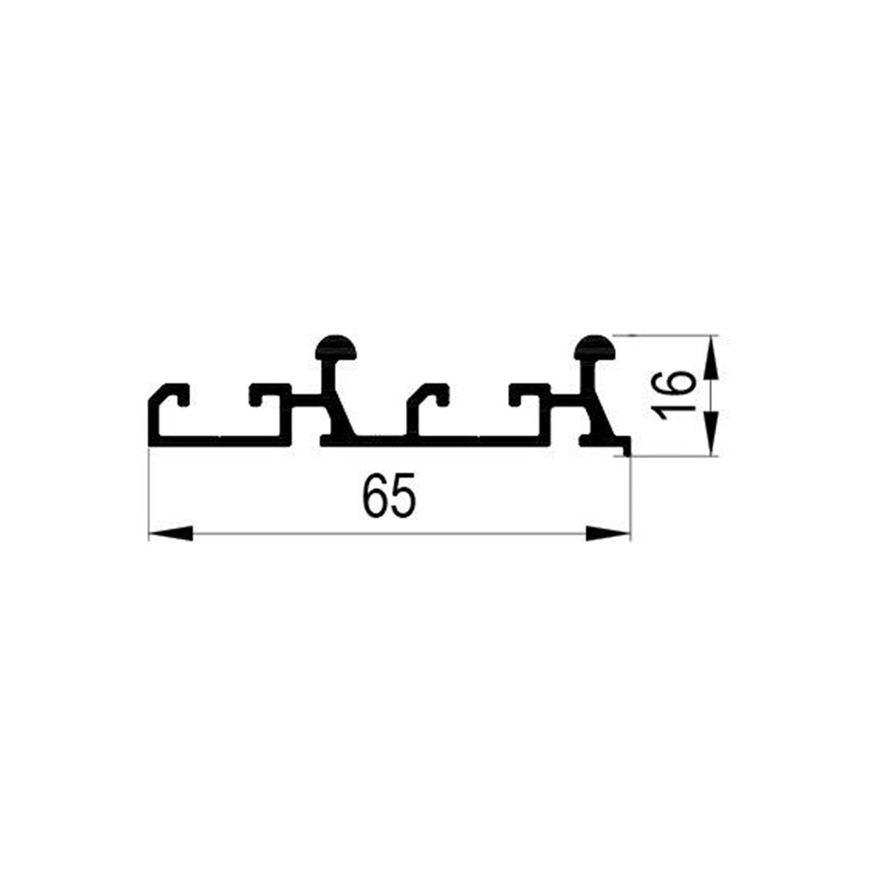 Albatur Alüminyum 3 Metre Üst Ray (ALB-M50 7234 410*3)
