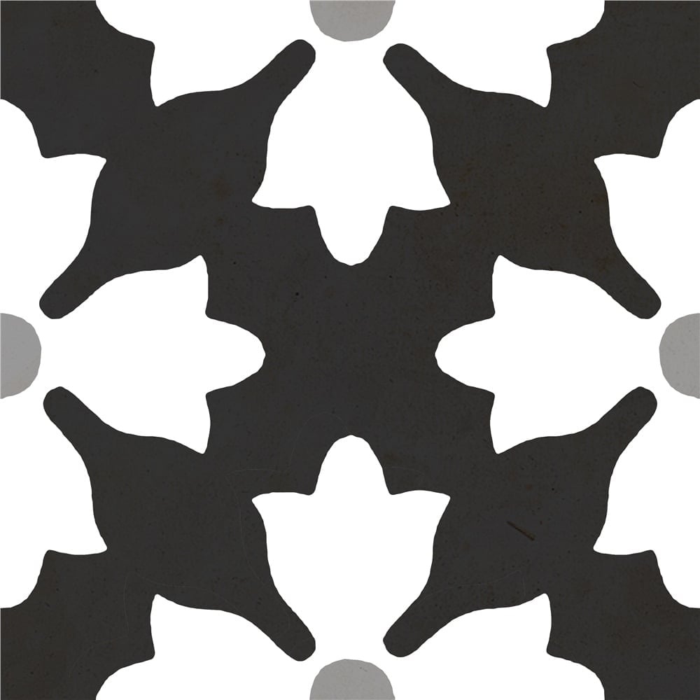 EGE Seramik Kasbah Black 20x20 cm 0,48 m² Kenzzi Sırlı Granit (EGE.200X200KNZ93)