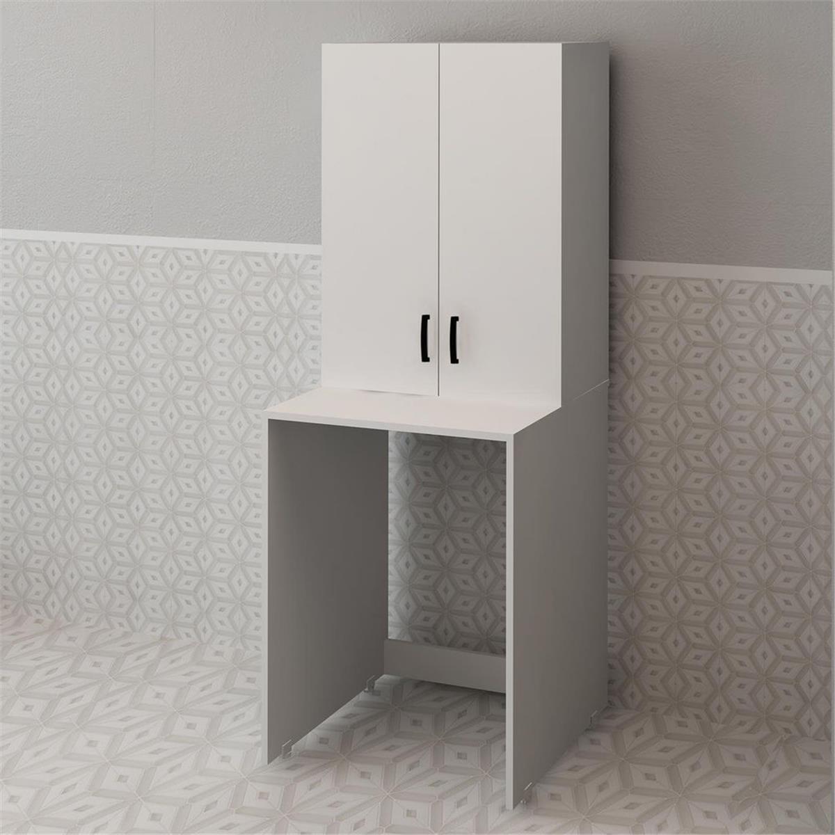 F.L.Y. Beyaz Envy Çamaşır Makinesi Dolabı (FLY123001)