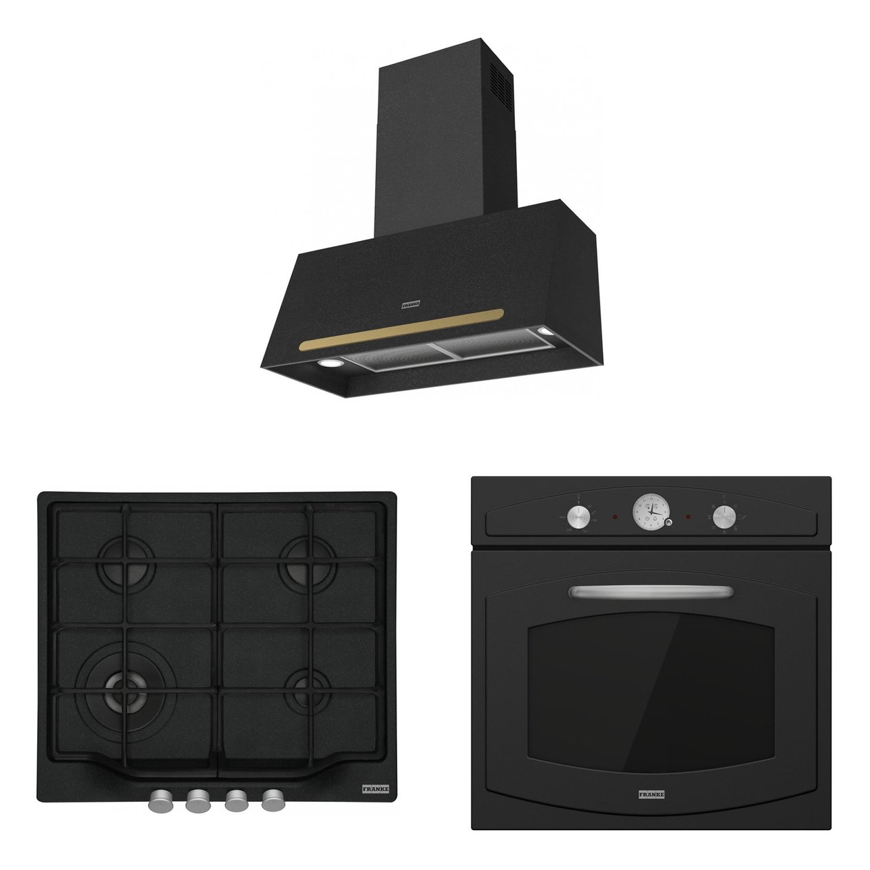 Franke Nero Classic Ankastre Set (3' Lü Set)