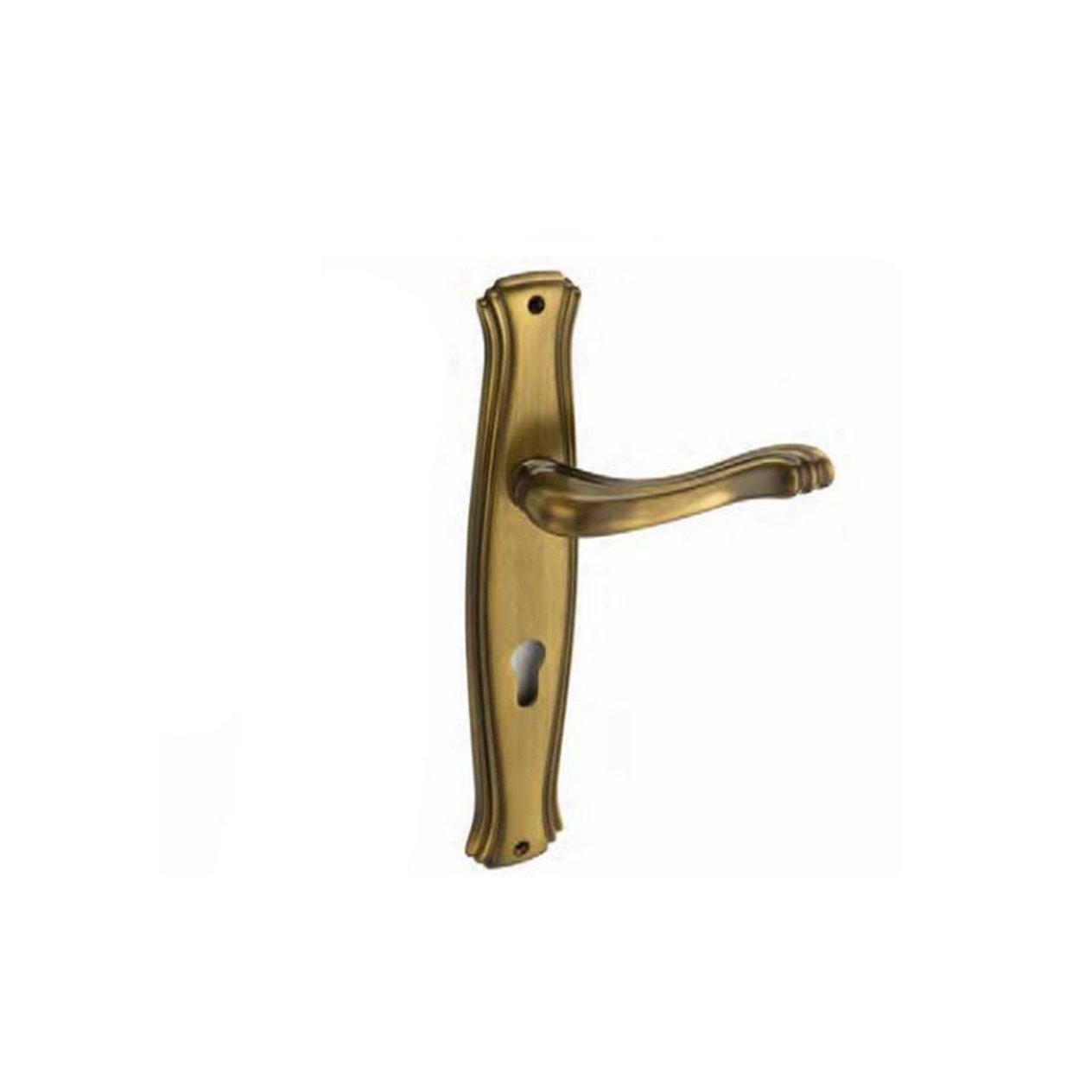 System Bronz Antik Saten Victoria Aynalı Yale Kapı Kolu (HA129PL14Y MAB)