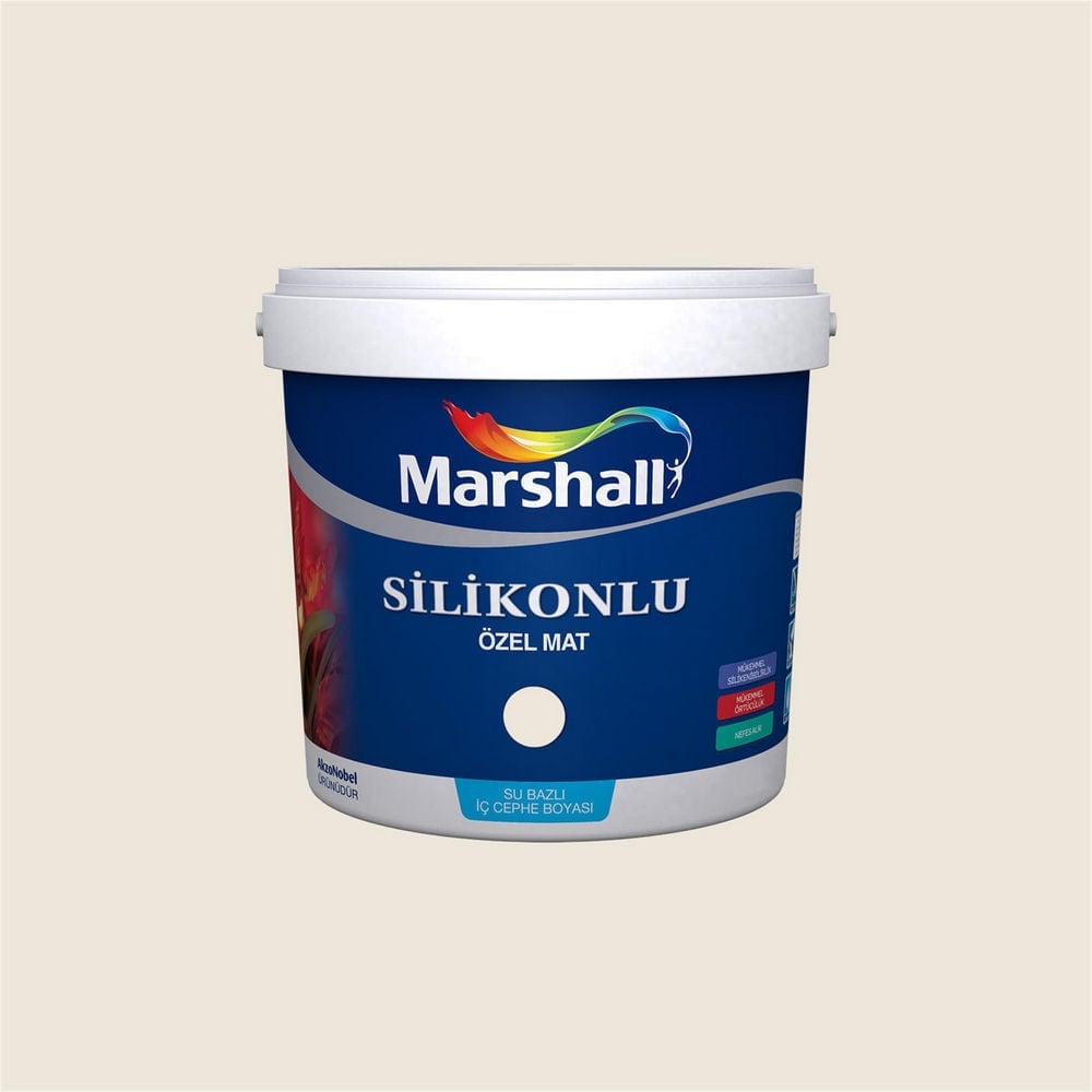 Marshall Deniz Kabuğu 1 Litre Silikonlu Özel Mat Su Bazlı İç Cephe Boyası (MARSHALL.5134332)