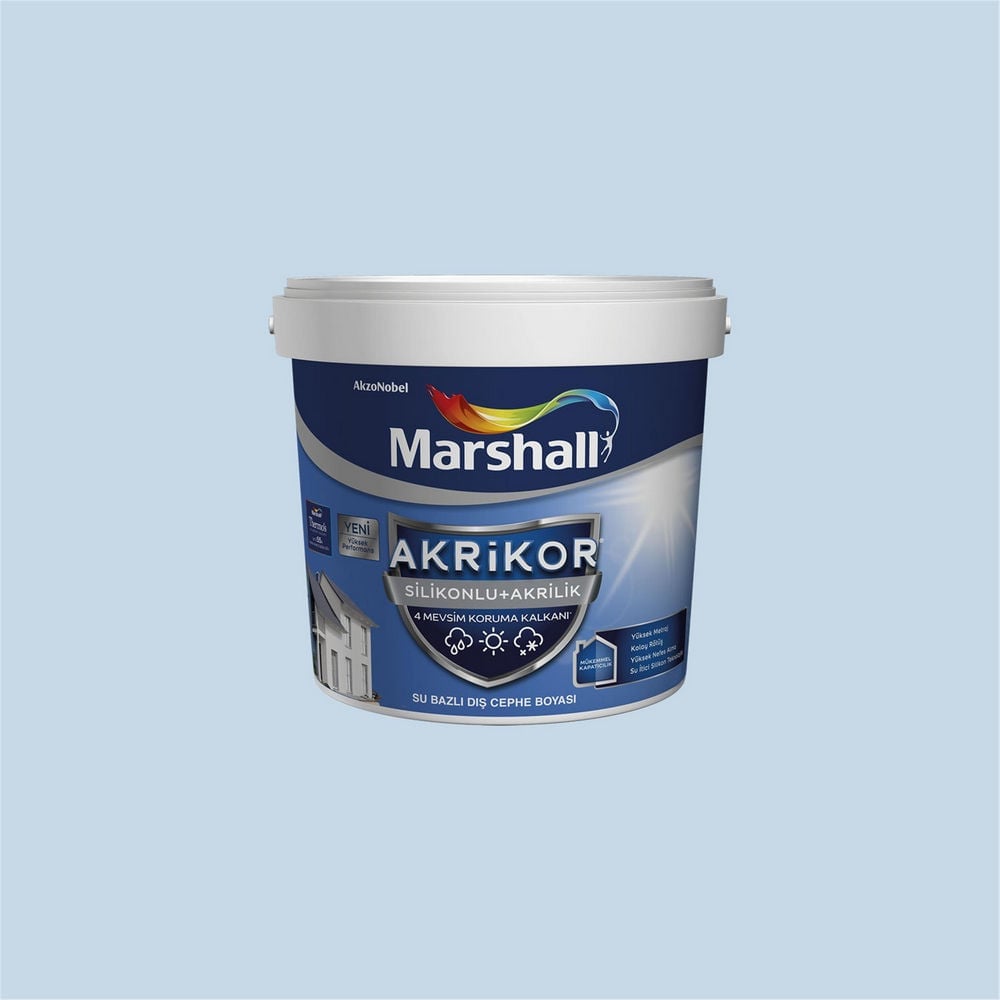 Marshall T1.08.79 7,5 Litre Akrikor Silikonlu+Akrilik Su Bazlı Dış Cephe Boyası (MARSHALL.5271088)