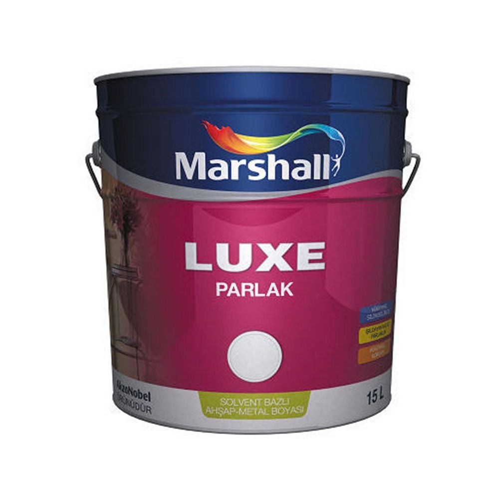 Marshall Siyah 2,5 Litre Luxe Parlak Sentetik Yağlı Metal Boyası (MARSHALL.5598931)