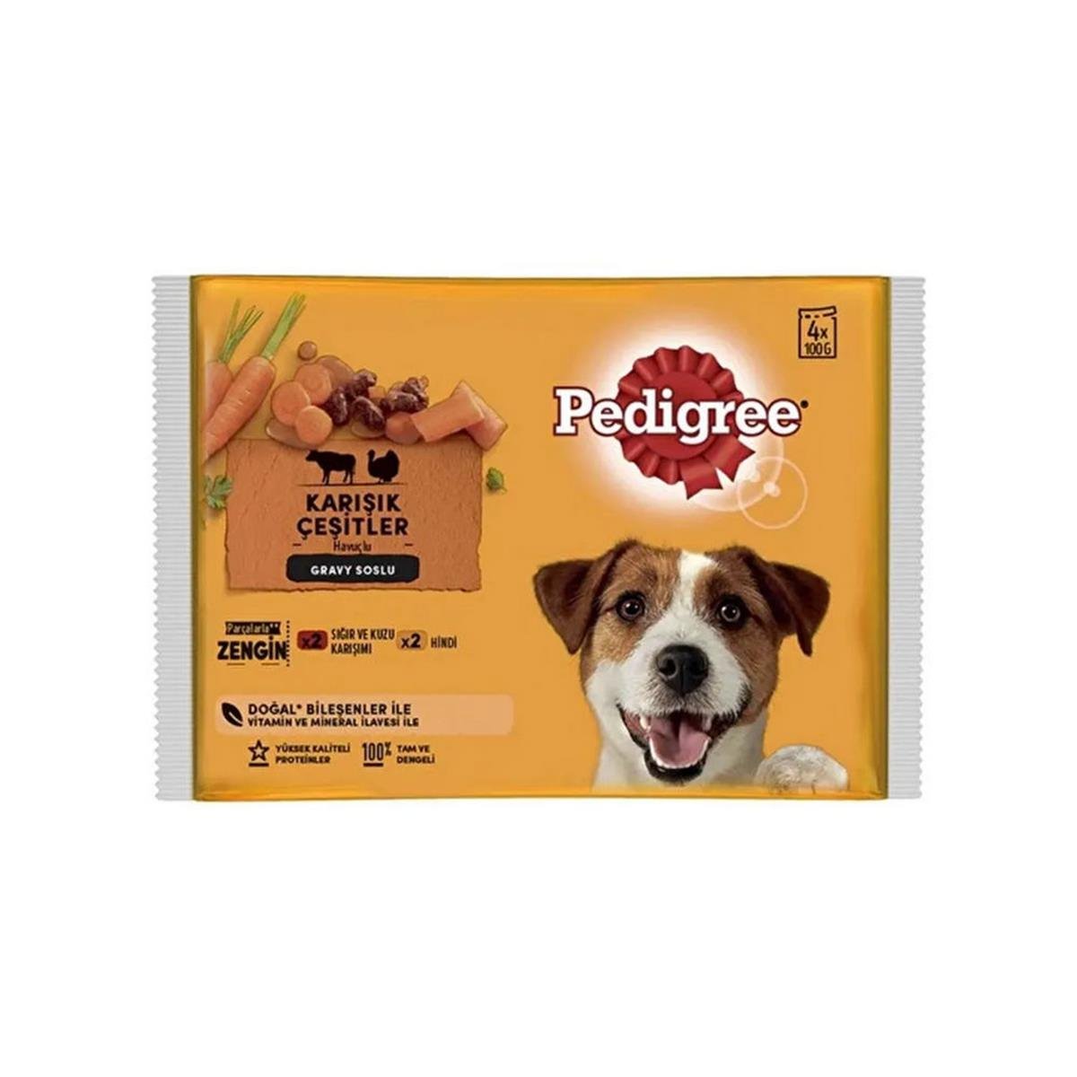 Pedigree 100 Gr. Multipack Karışık Köpek Konserve Maması (4 Adet) (PEDIGREE.437425)
