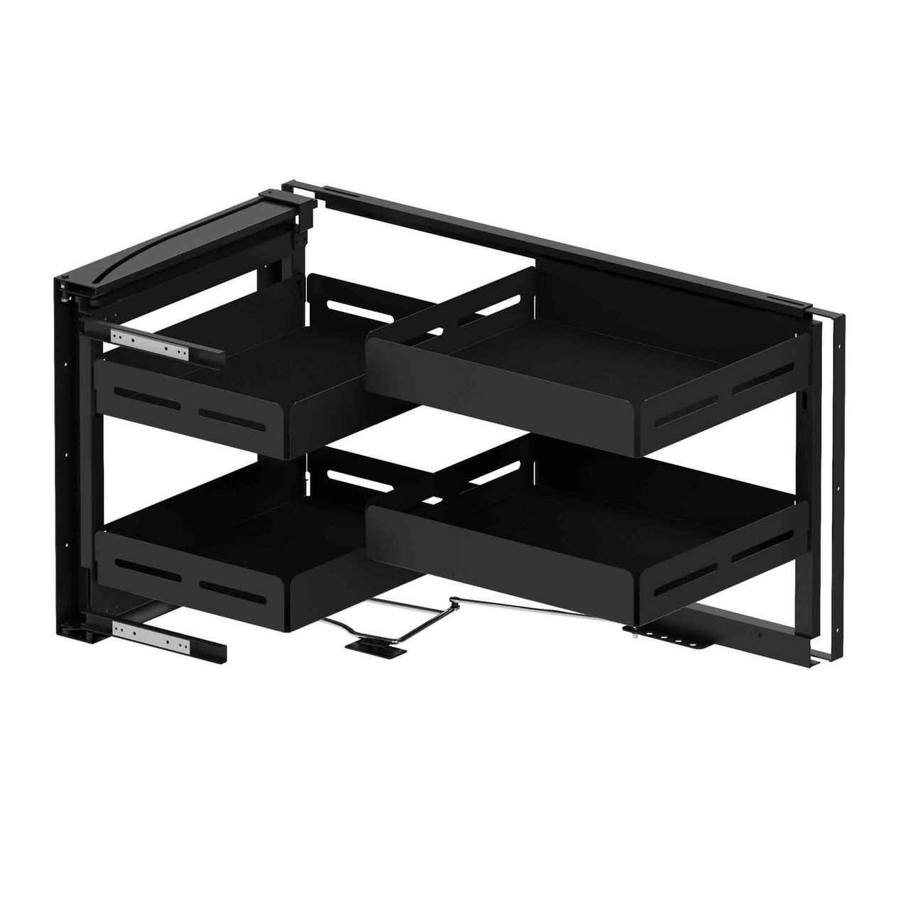 Starax Antrasit 45 cm Unique Box Sol Kapağa Monte Kör Köşe Mekanizması (S-3001-UB-A)