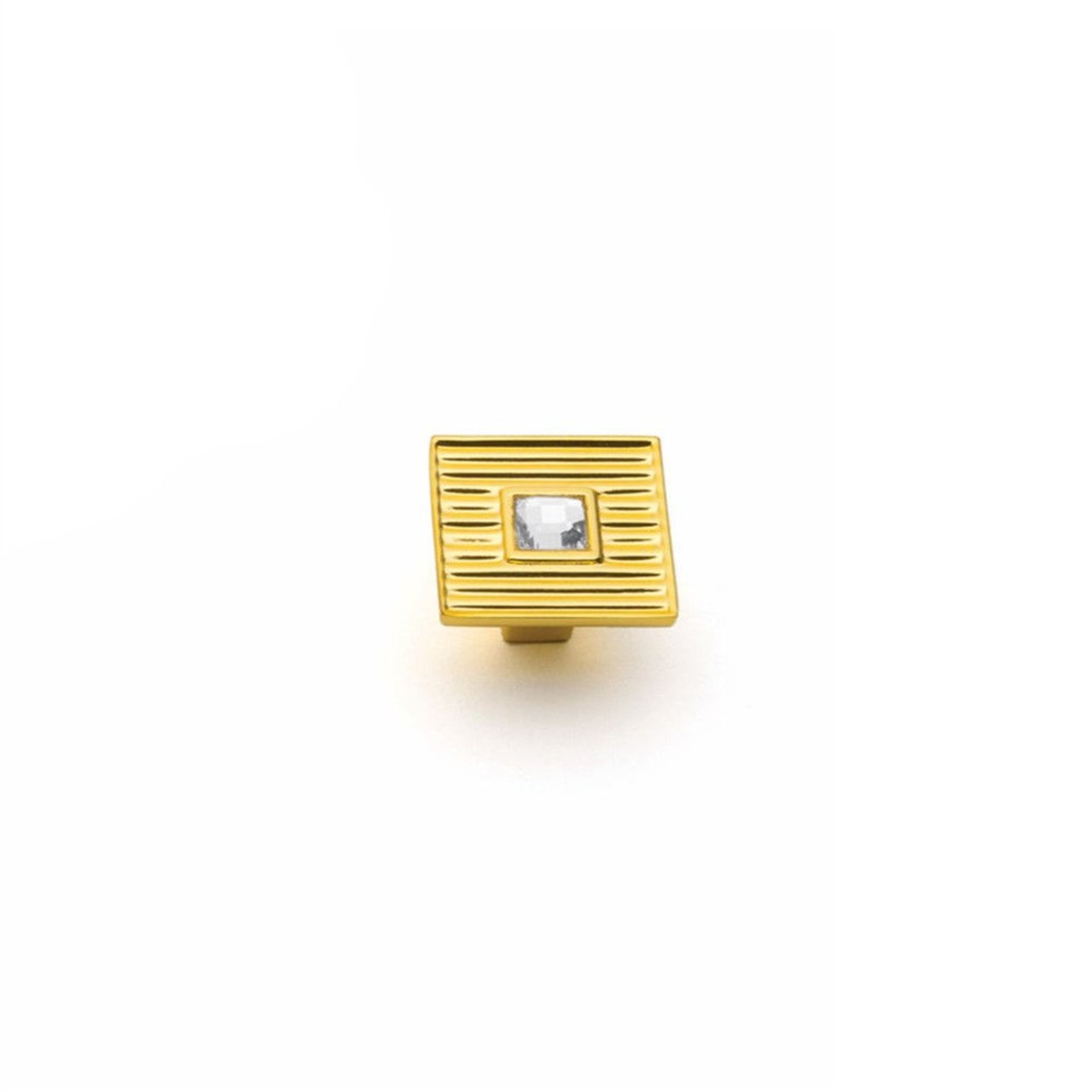 System Altın Swarovski Taşlı 8 mm Düğme Mobilya Kulpu (SY4412 0008 GL-SW2)