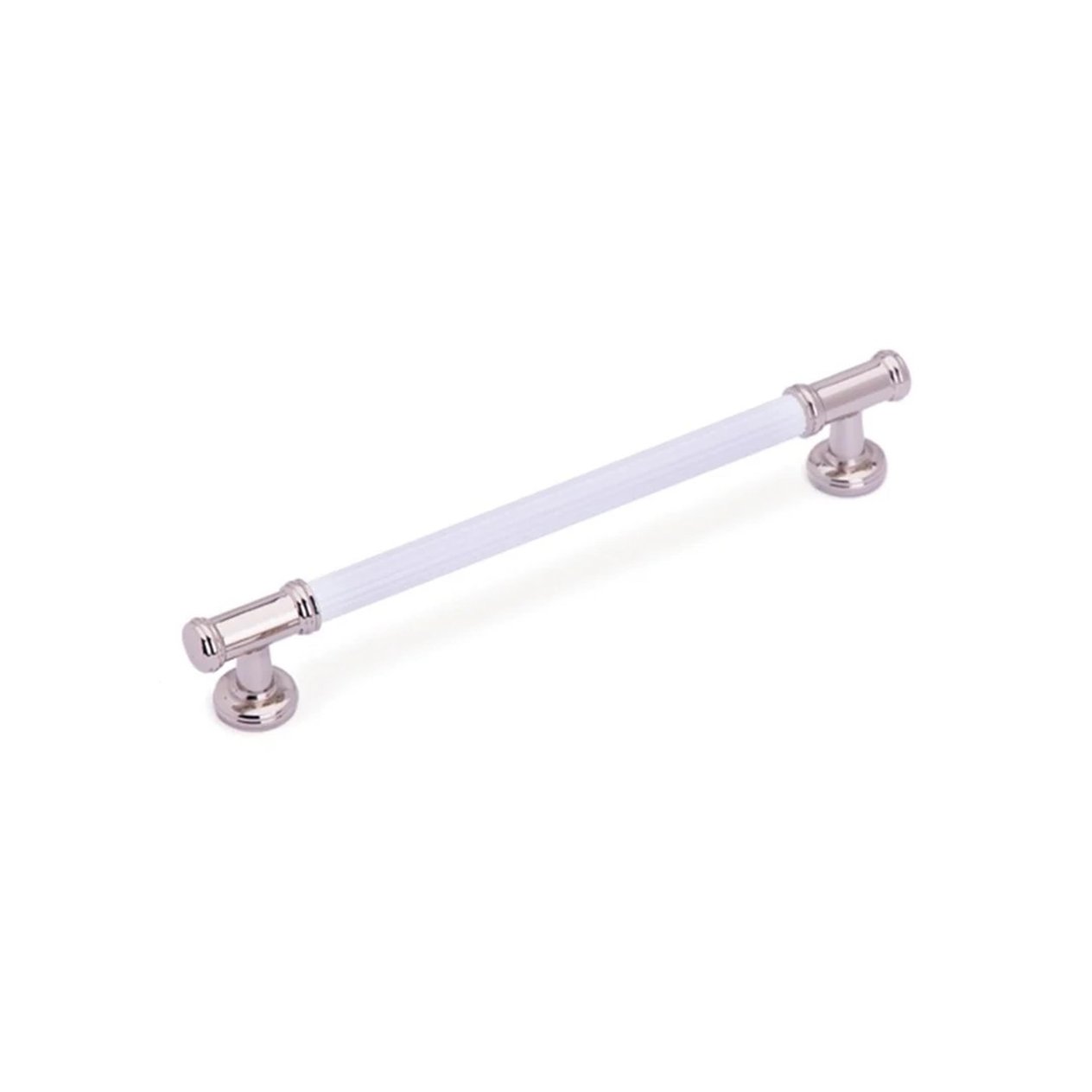 System Parlak Nikel-Beyaz 192 mm Çekme Mobilya Kulpu (SY4665 0192 PN-AL7)