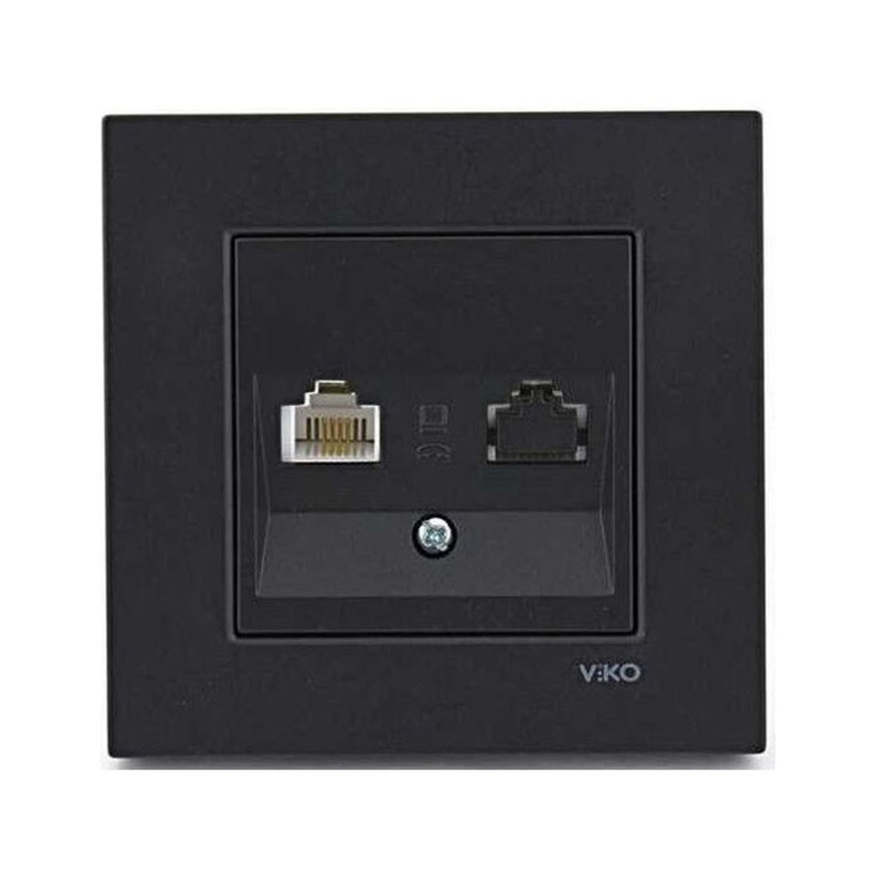 VİKO Siyah Novella Tekli Data CAT6 Priz (Mekanizma Dahil) (VK-92005578)