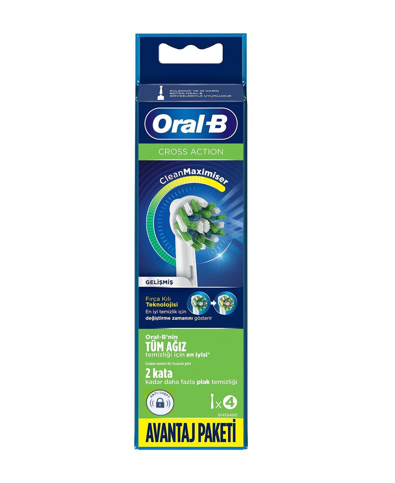 Oral-B Şarjlı Diş Fırçası Yedek Başlığı Cross Actıon 4'lü