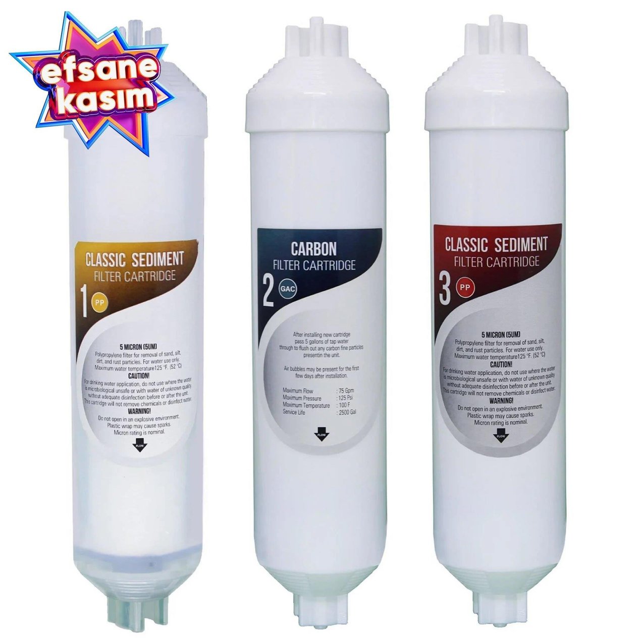25 Takım Kapalı Kasa Su Arıtma Cihazı 12'' İnline Toptan Filtre