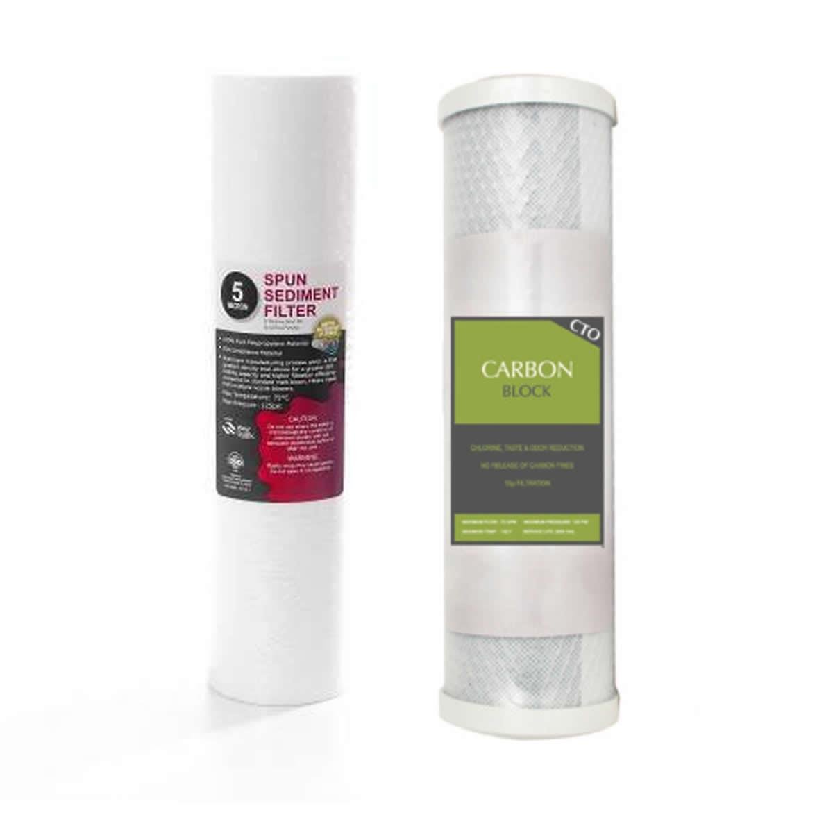 5 Micron Sediment Filtre ve CTO Karbon Blok Filtre