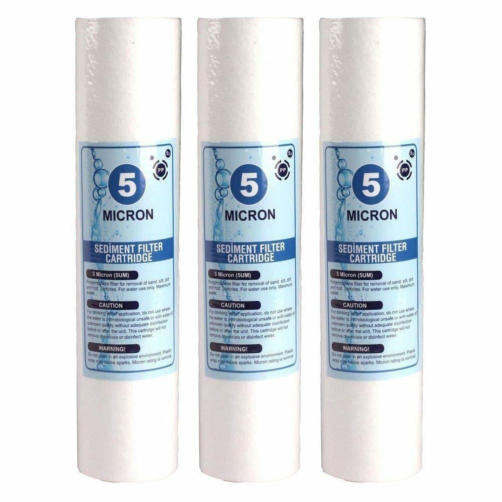 5 Mikron Sediment Spun Filtre (Toz,Tortu Filtre) 3 Adet