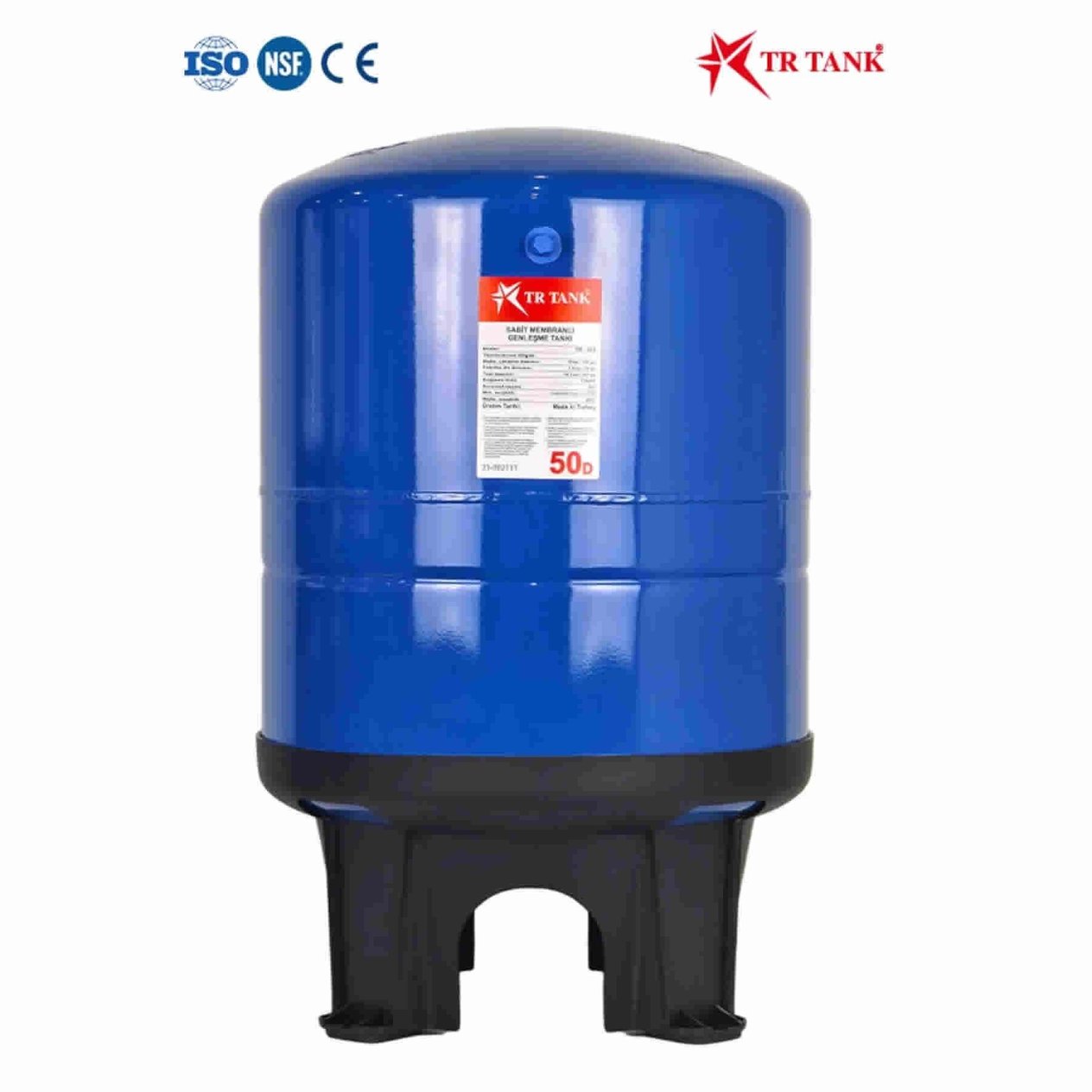 50 Litre Dikey Ayaklı Nsf Membranlı Hidrofor Genleşme Tankı