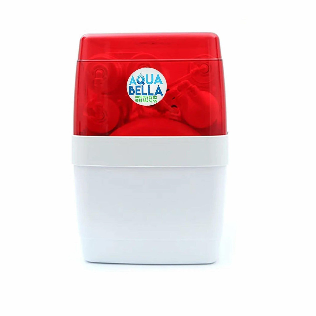 AQUA BELLA Agena Plus 8 LT Metal Tanklı Antibacteriyel Su Arıtma Cihazı RED