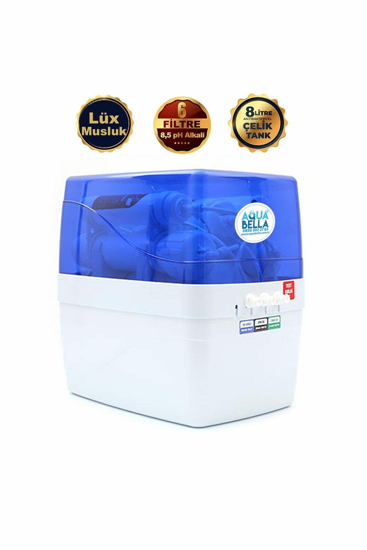 AQUA BELLA Agena Plus 8 LT Metal Tanklı Antibacteriyel Su Arıtma Cihazı BLUE