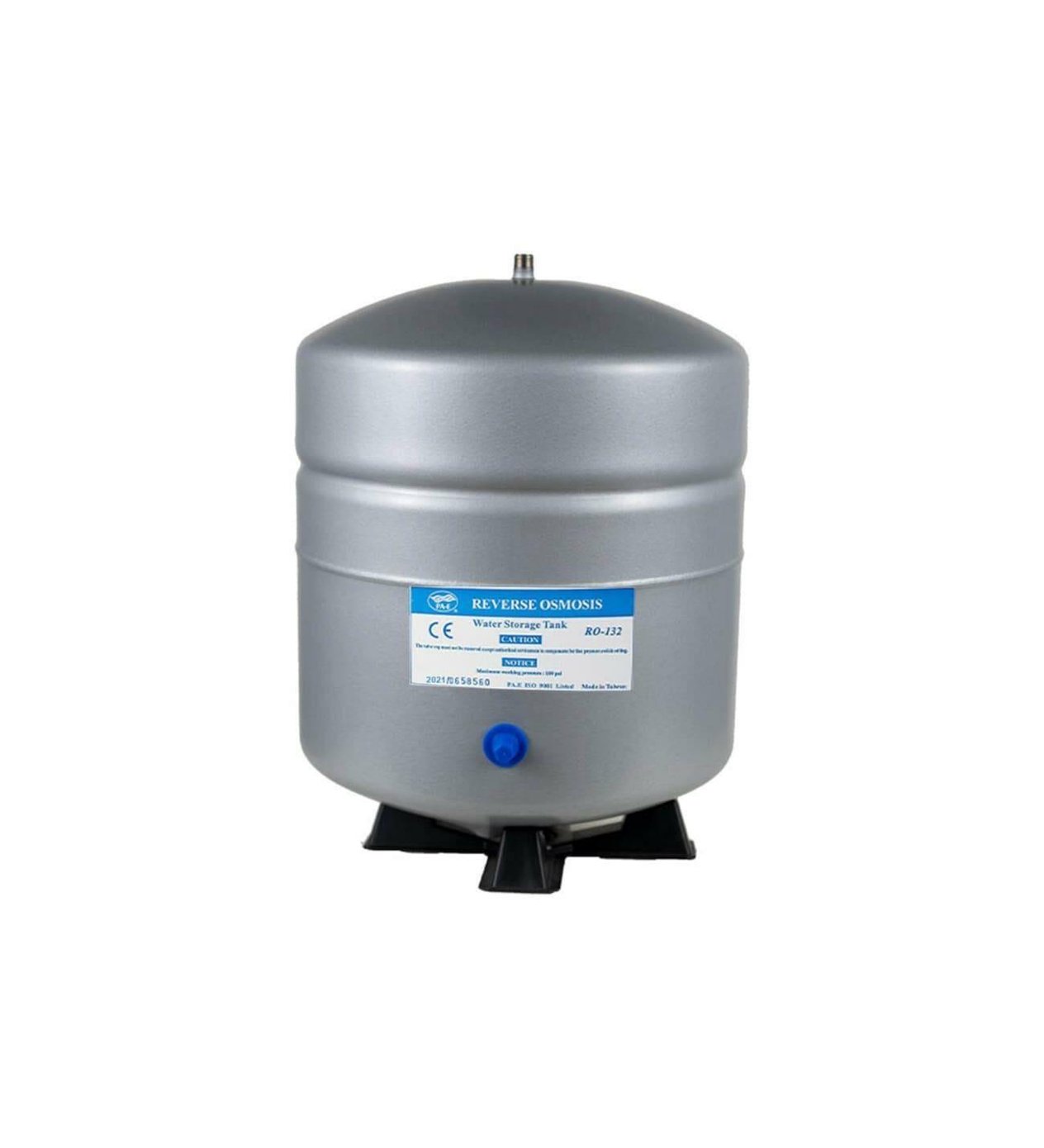 AQUA BELLA Pae 12 LT Çelik NSF Sertifikalı Gümüş Metal Su Arıtma Deposu TankPac RO-132 12 lt Su Tankı