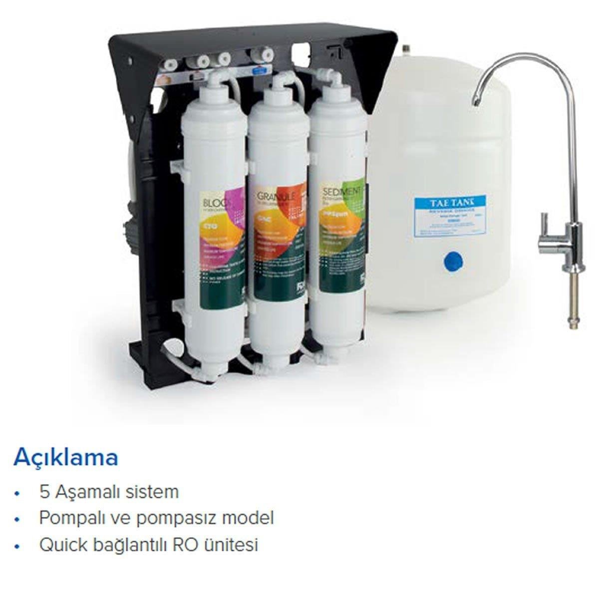 AQUA İnline Açık Kasa 5a-WOP, Pompasız Su Arıtma Cihazı