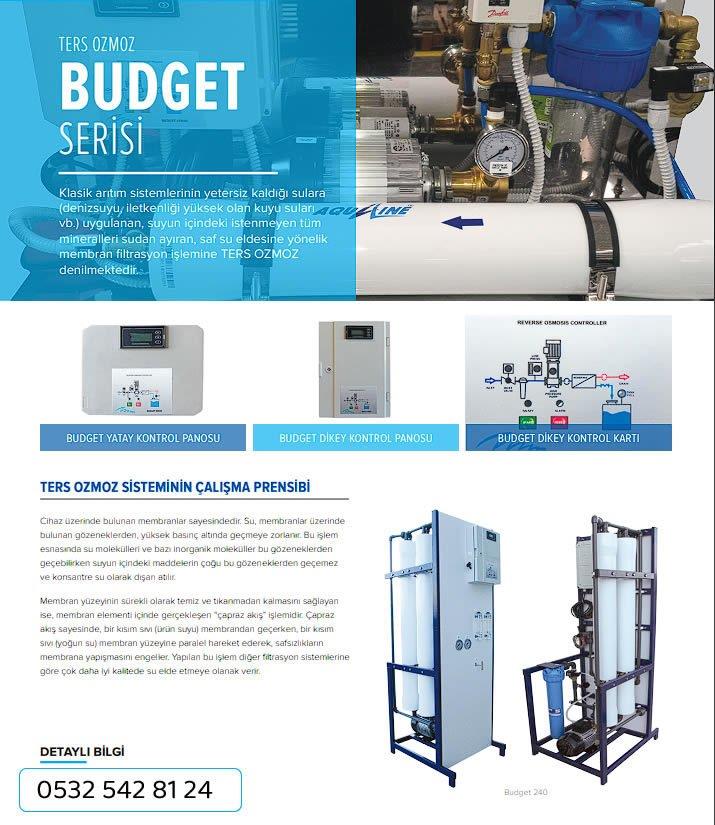 Aqualine Budget BT 240 Serisi Ters Ozmoz Endüstriyel Su Arıtma Cihazı