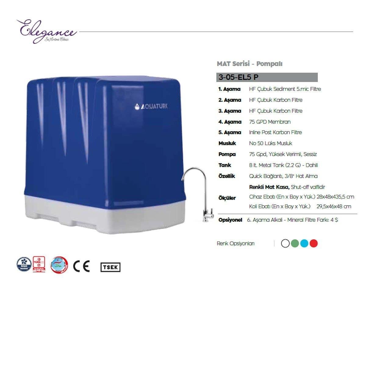 AQUATÜRK Elegance Pompasız Compact Plus Su Arıtma Cihazı