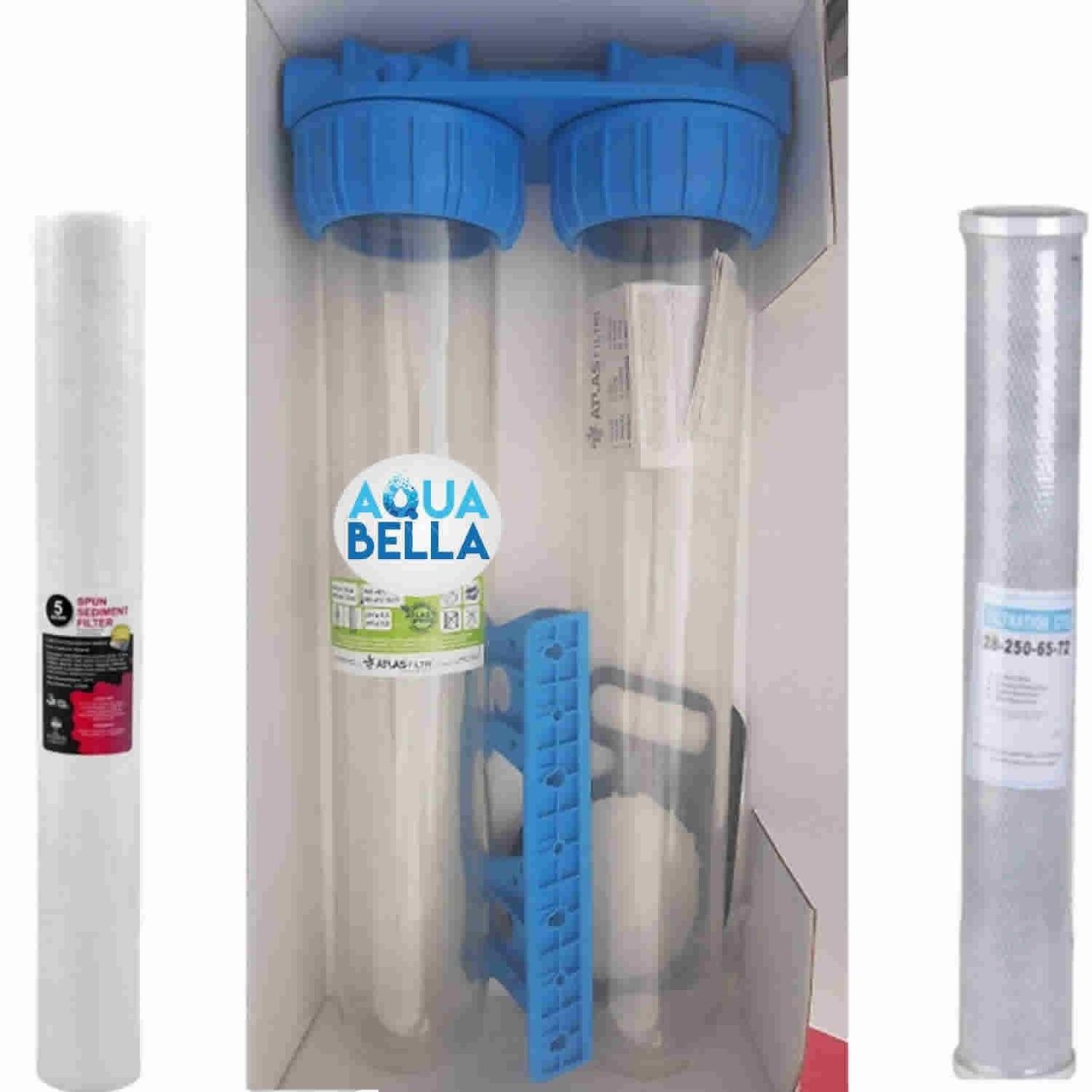 Atlas 20'' ikili Kuyu bina ve daire girişi 5 micron sediment - cto blok karbon