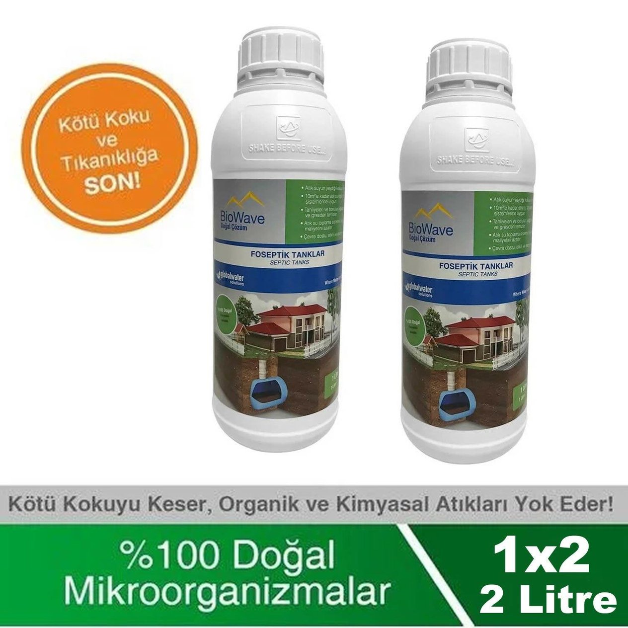 Biowave Foseptik Tanklar Koku ve Atık Giderici - 2 LT