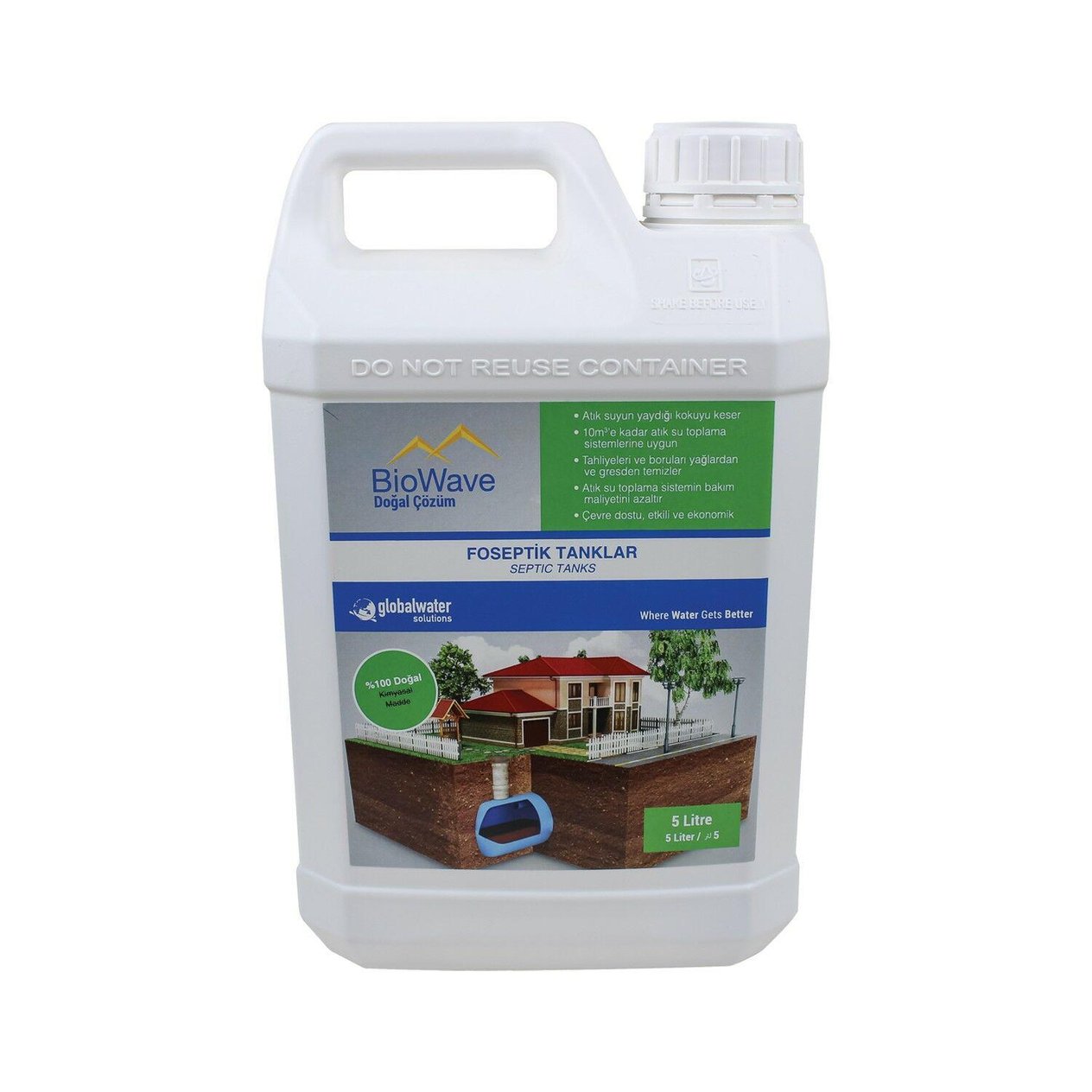 Biowave Foseptik Tanklar Koku ve Atık Giderici - 5 lt