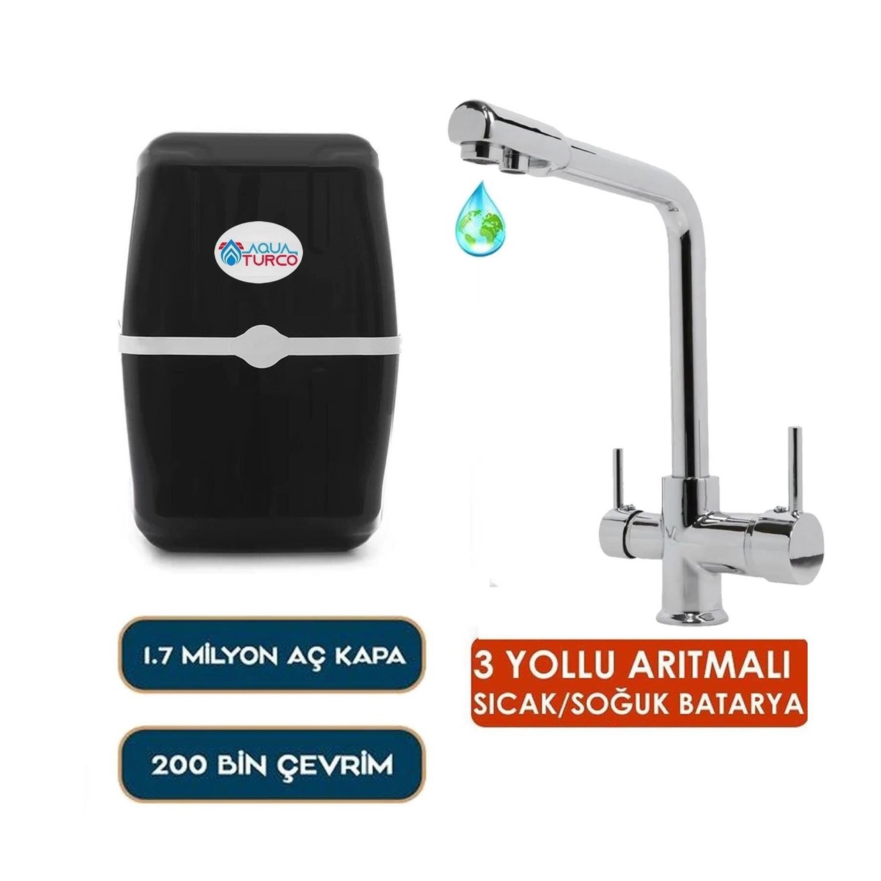 Giza Plus 8 LT Çelik Tanklı Arıtma Çıkışlı Batarya HEDİYELİ Su Arıtma Cihazı