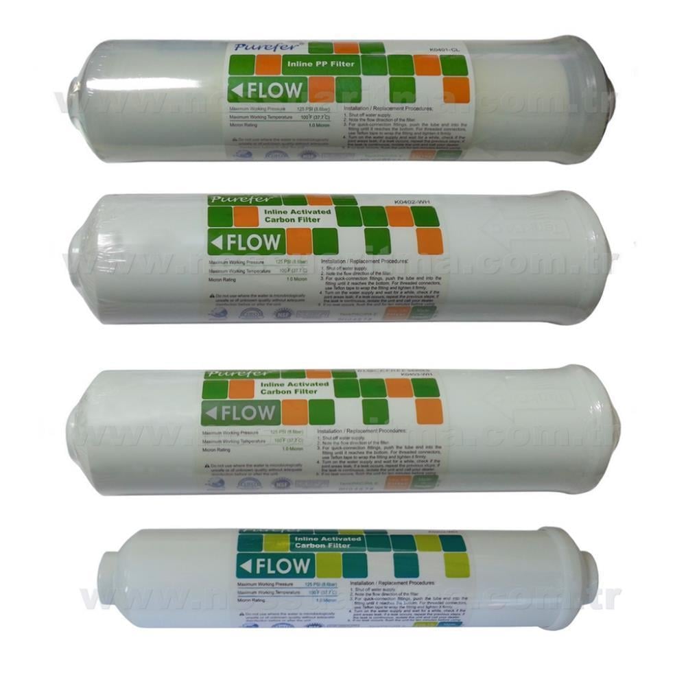 Purefer Su Arıtma Filtresi 4'lü Plus Set