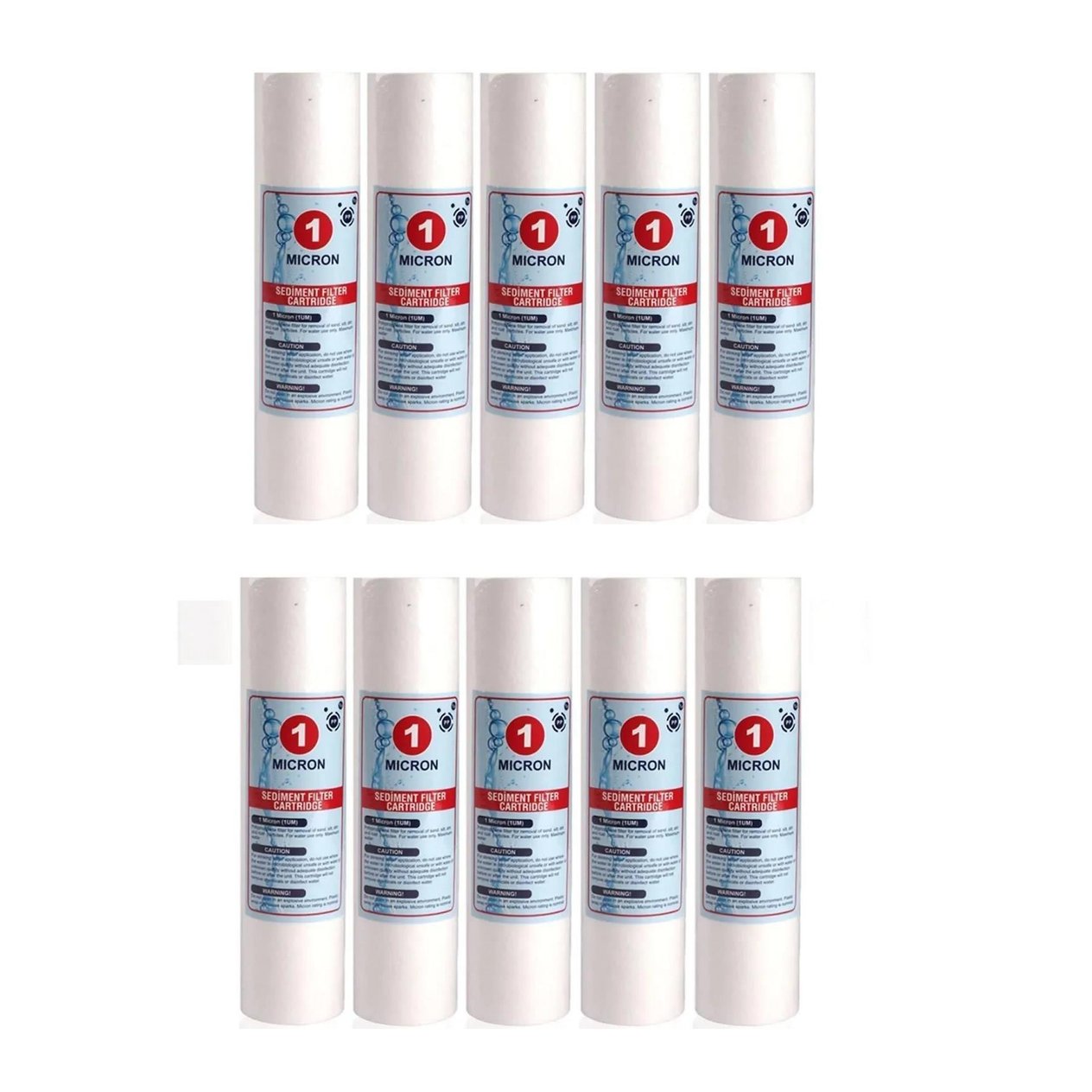Su Arıtma Cihazı 1 Mikron Sediment Spun Filtre (10 Adet)