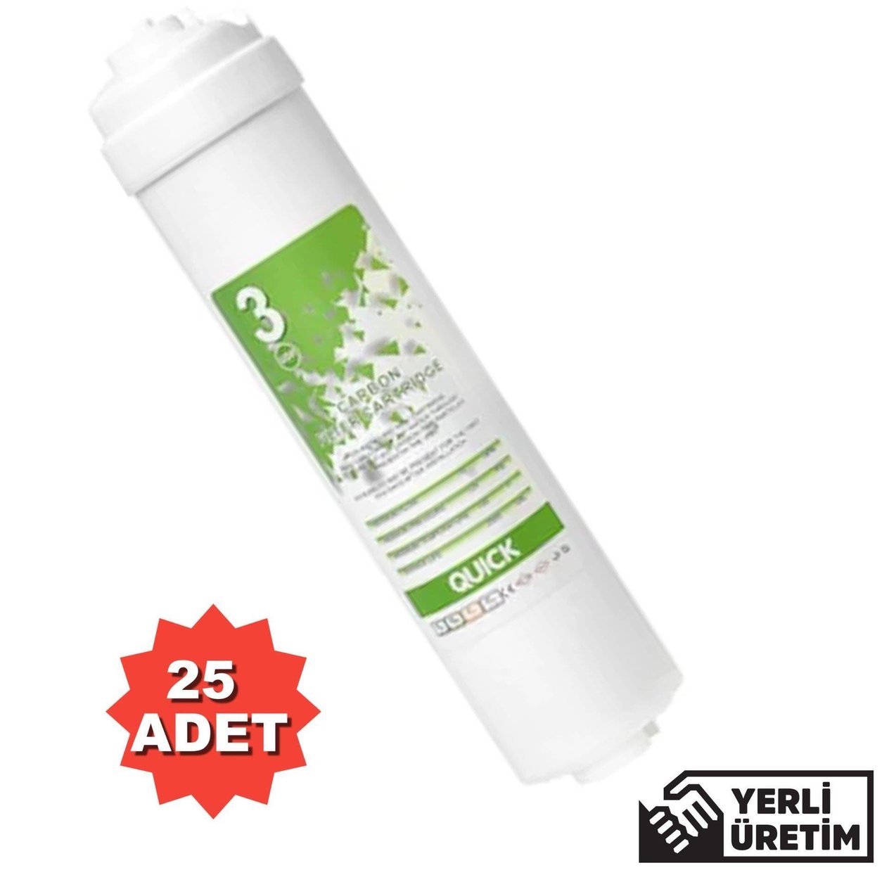 Toptan Su Arıtma Filtresi 25 Adet İnline 3 Numara pp Sediment Filtre