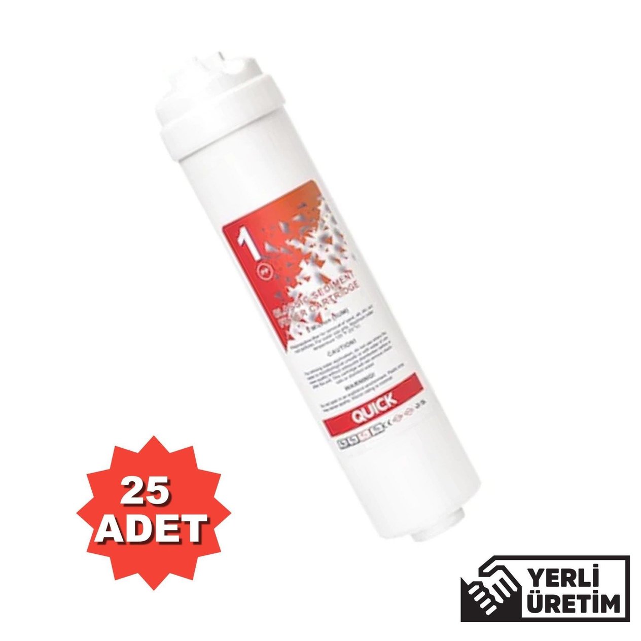 Toptan Su Arıtma Filtresi 25 Adet İnline 1 Numara pp Sediment Filtre