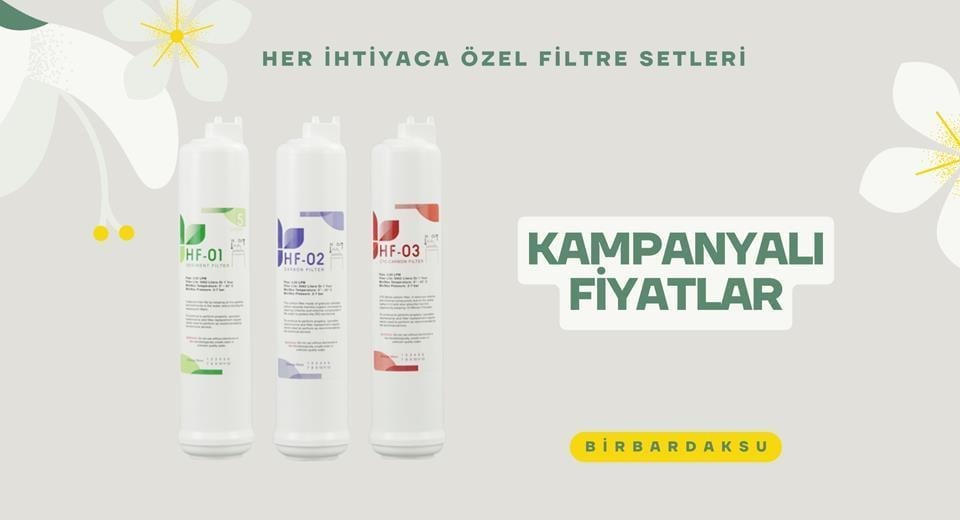 Yeni Seri 5'li Su Arıtma Filtre Seti Vontronlu + Dirsekli
